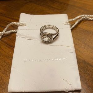 David Yurman Albion Prasiolite and Diamond ring